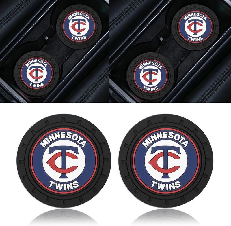 WiiFiive Car Cup Holder Coasters for Minnesota Twins Baseball Fans, Twins Car Coasters for Cup Holder Insert Silicone Non-Slip - Image 4
